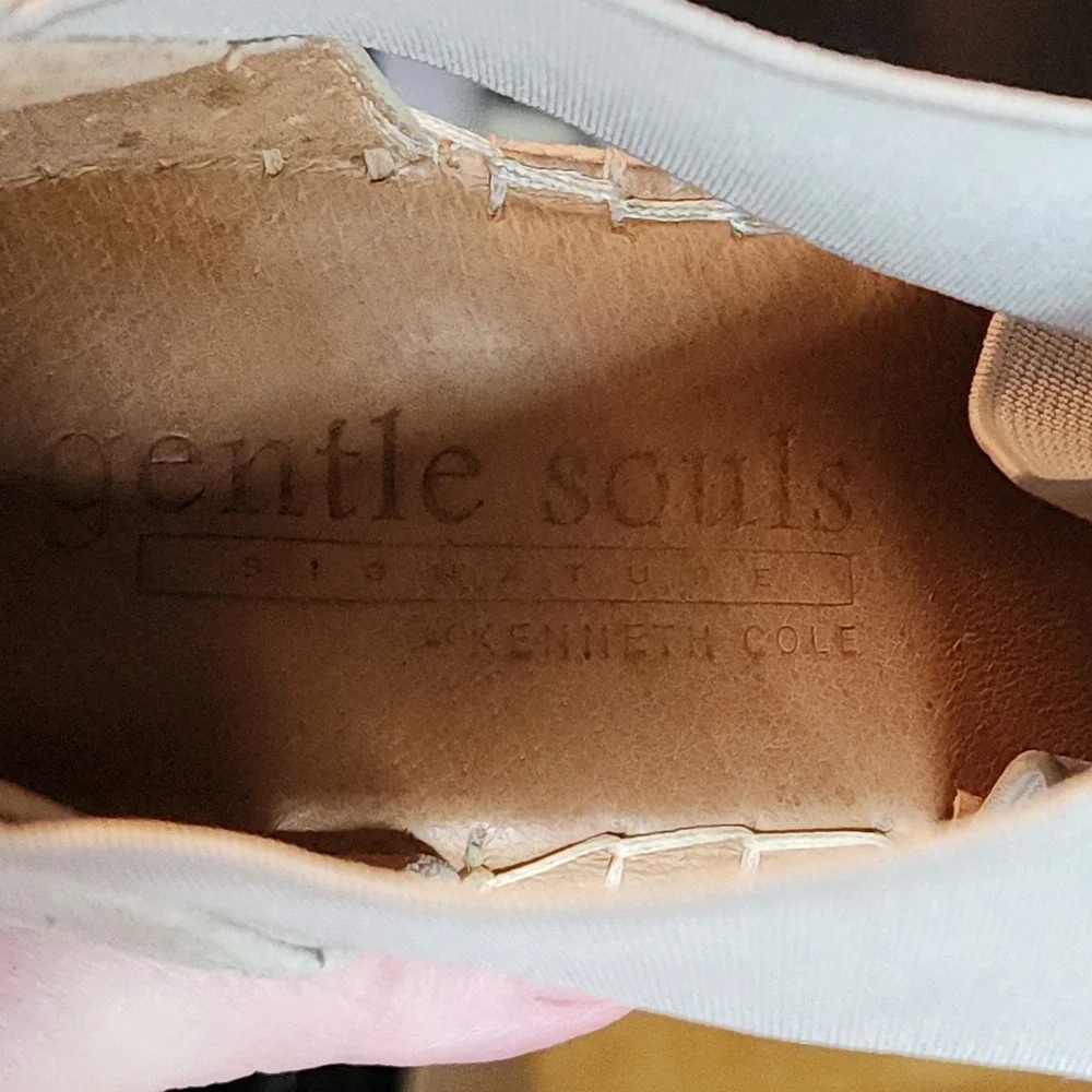 Gentle Souls Wedge Sandals 9 Womens‎ Taupe Colleen Espadrille Elastic Suede Boho